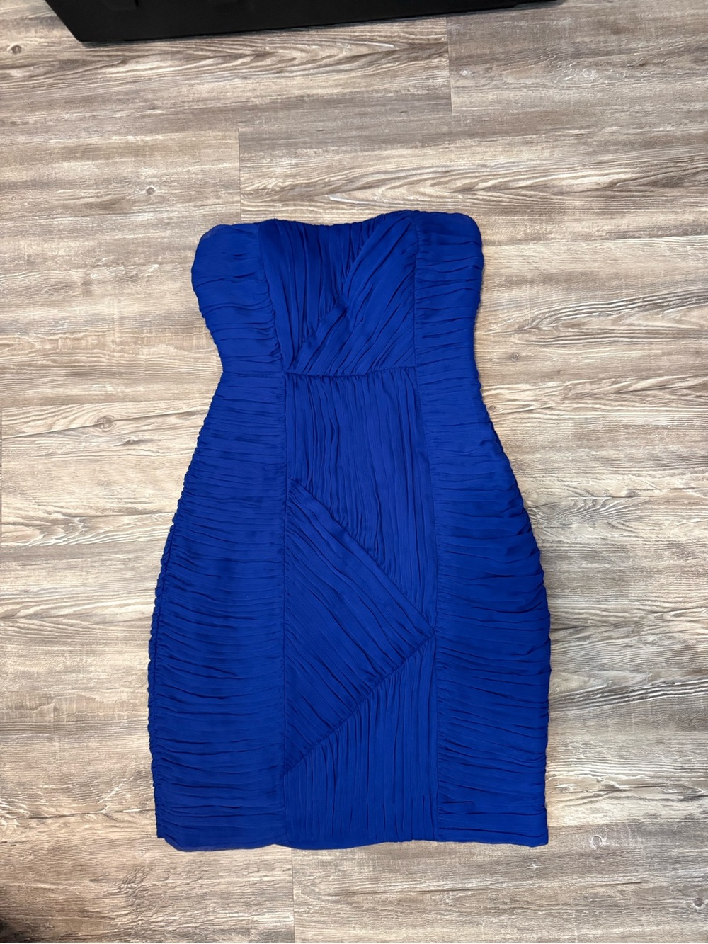 Banana Republic Strapless Cobalt Blue Ruched Bodycon Dress